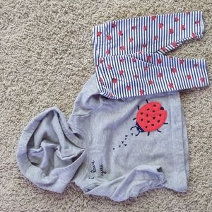 2/$10 3 month lady bug outfit